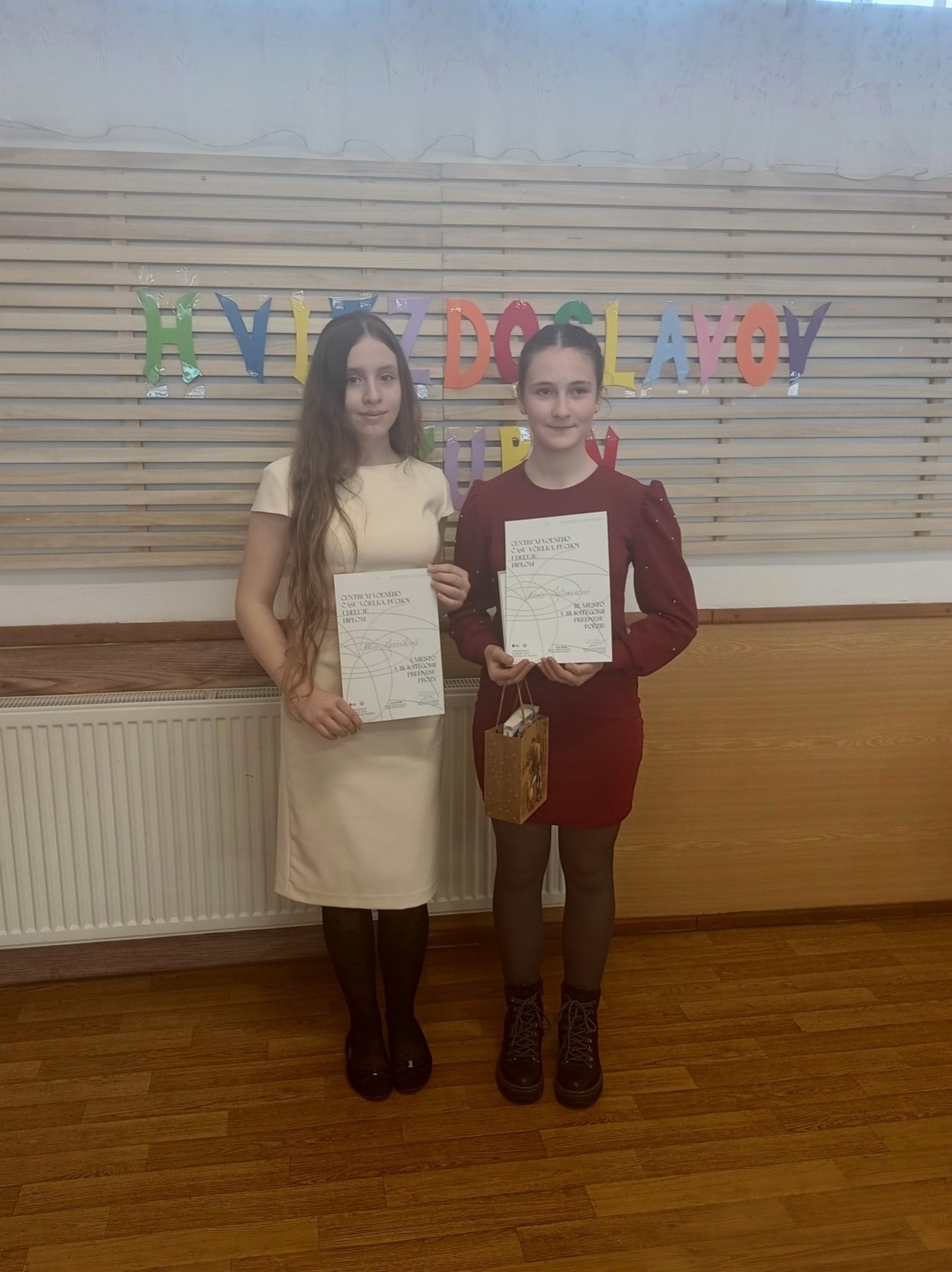 Klárka Murarikova 1 miesto a Maria Salamunova 3 miesto